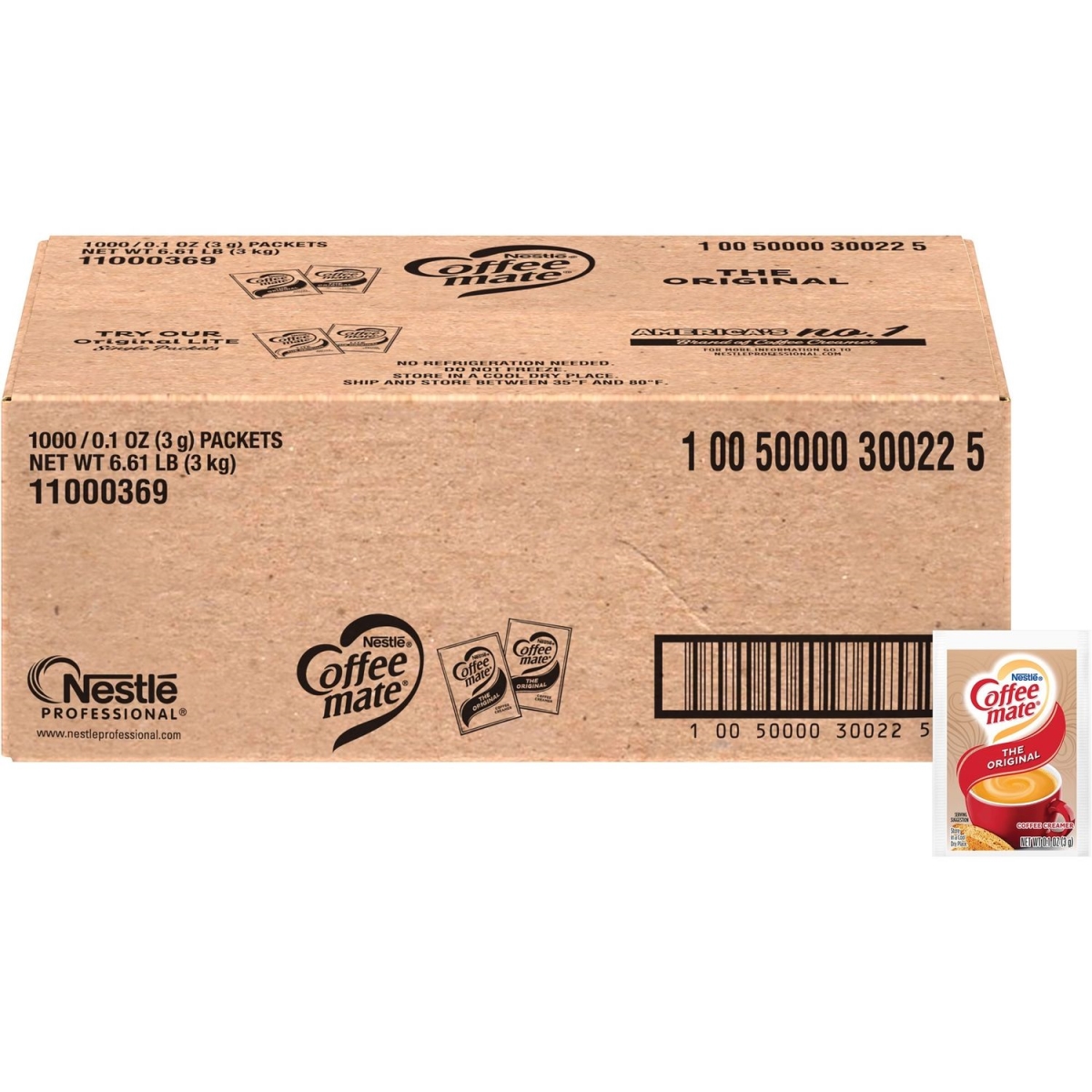 Picture of Nestle S.A NES30022 0.11 oz Coffee-Mate Original Creamer Powder, White - Pack of 1000