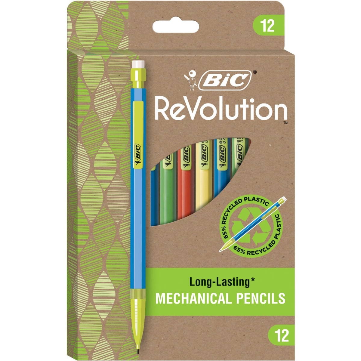 Picture of BIC BICMPE12 0.7 mm Lead Diameter Revolution Mechanical Pencil&#44; Assorted Color - Pack of 12