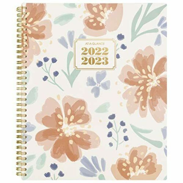 Picture of Acco Brands AAG1613F905A 11 x 8.5 in. At-A-Glance Badge Floral Academic Weekly & Monthly Planner&#44; Multi & Gold - Large