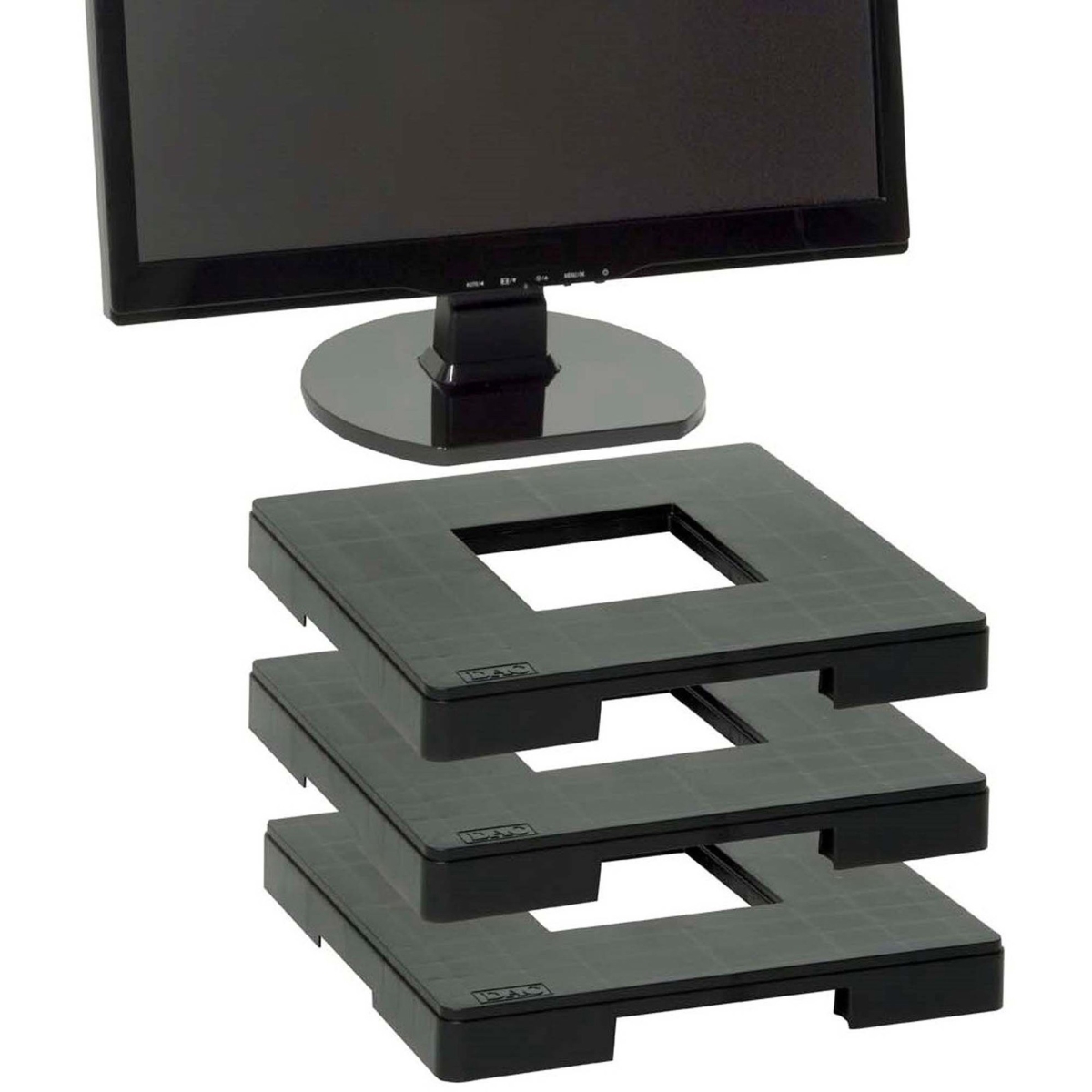 1.25 in. Standard Monitor Riser Block for Flat Panel Display Type Supported, Black