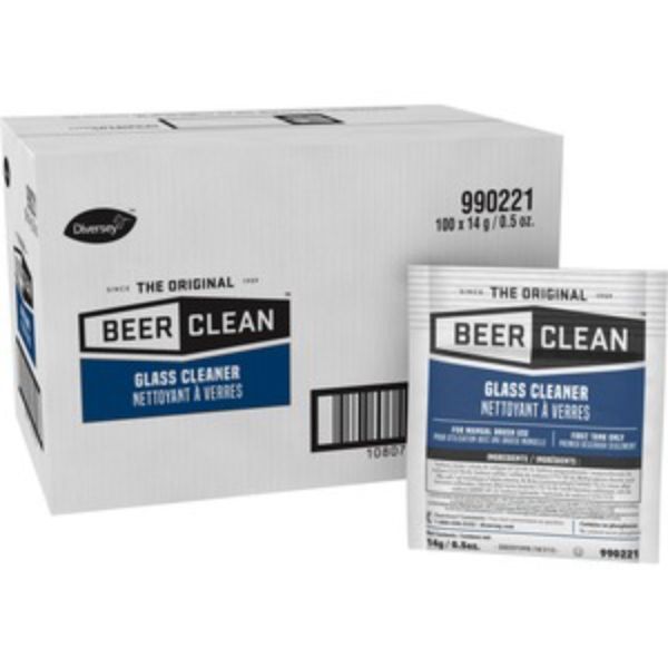 Picture of Diversey DVO990221 Beer Clean Glass Cleaner Concentrate Powder&#44; Pack of 100