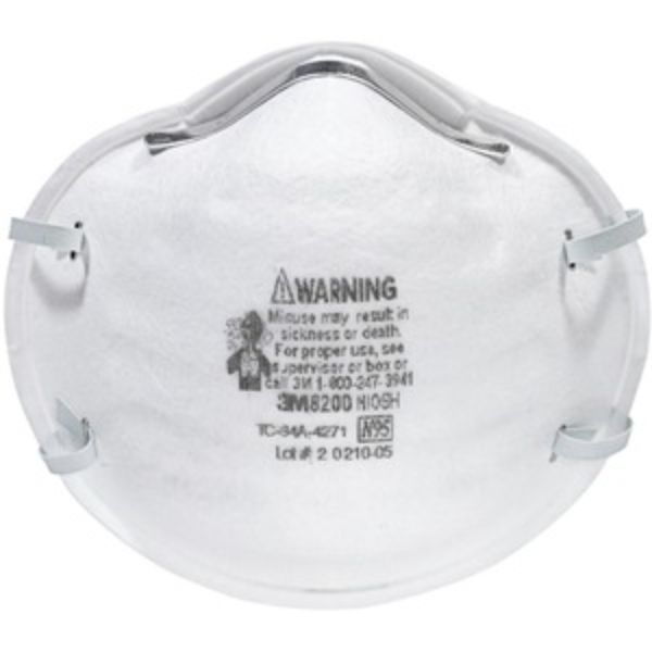Picture of 3M MMM8200H2C N95 Particle Respirator 8200 Mask&#44; Pack of 2 - Case of 12