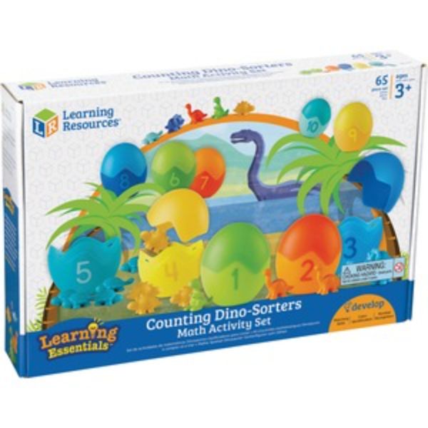 Picture of Learning Resources LRNLER1768 Counting Dino-Sorters Math Activity Set, 55 Piece