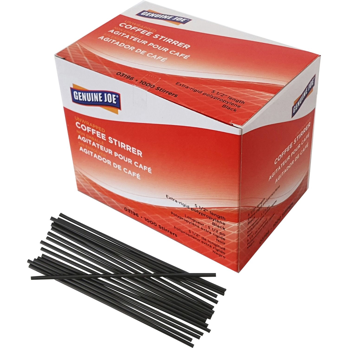 5.5 in. Plastic Stirrers, Black - Pack of 10
