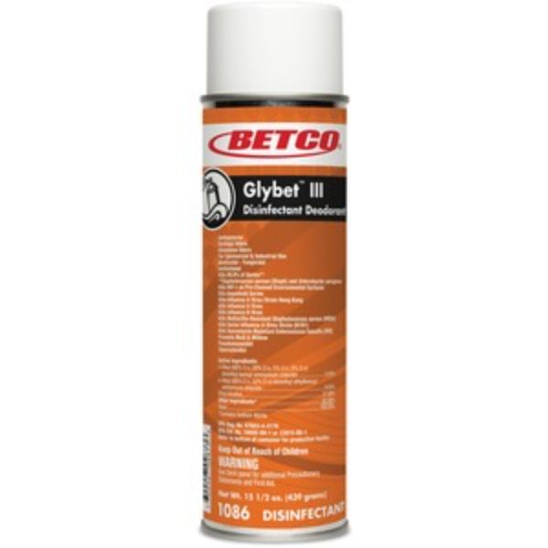 Picture of Betco BET10862300 496 oz Glybet III Disinfectant Ready-To-Use Aerosol&#44; Clear - Pack of 12
