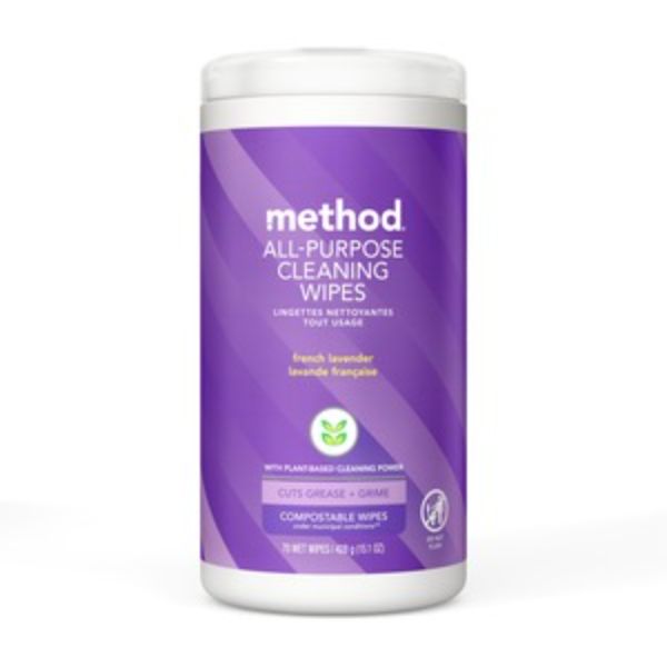All-purpose Cleaning Wipes, Purple - Lavender - 70 Count