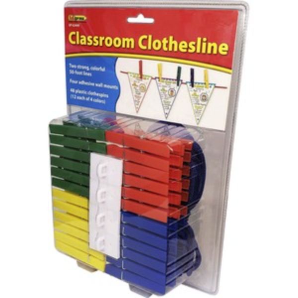 Picture of Teacher Created Resources TCR62449 2.30 x 7.70 x 10.80 in. Classroom Strong Clothesline, Multi Color