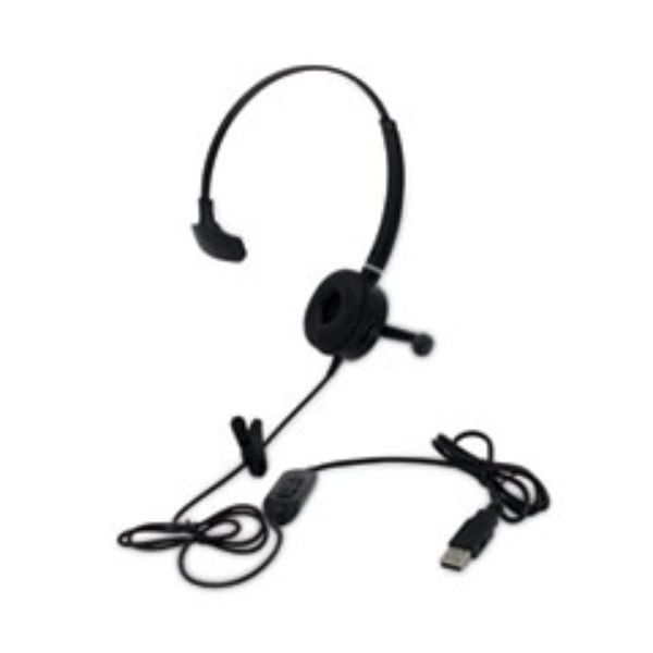 USB Single Ear Headset, Black
