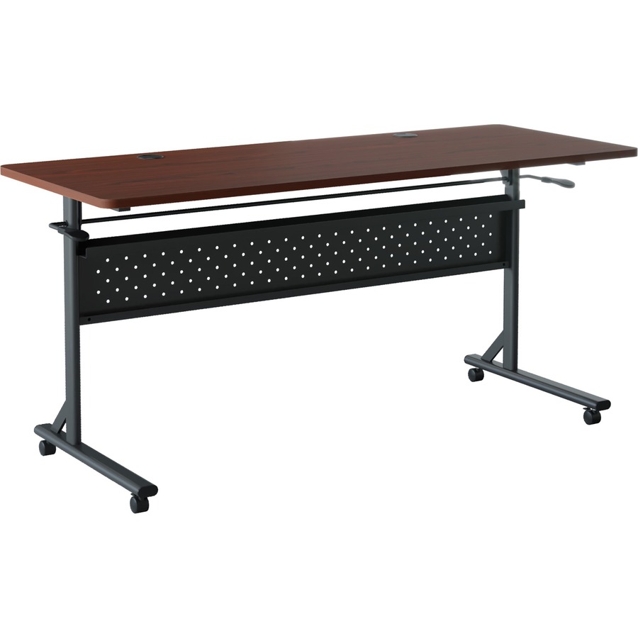 LLR60760 24 x 60 in. Shift 2.0 Flip & Nesting Mobile Table, Mahogany