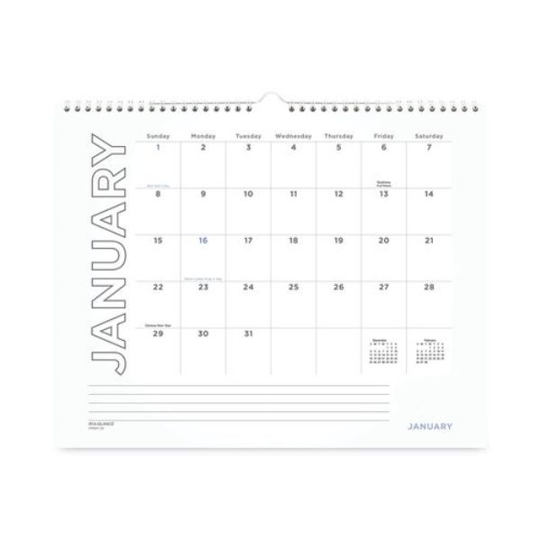 Picture of At-A-Glance AAGPM8M28 Modern Core Wall Calendar - Medium
