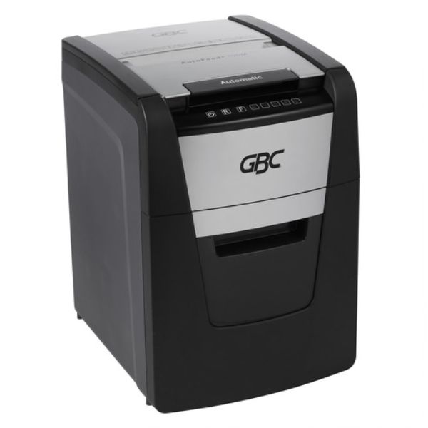Picture of GBC GBCWSM1757603 100 Sheets AutoFeed Plus Home Office Shredder&#44; Black