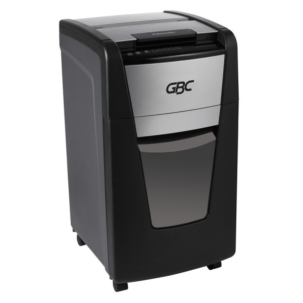 Picture of GBC GBCWSM1757606 230 Sheets AutoFeed Plus Small Crosscut Office Shredder&#44; Black