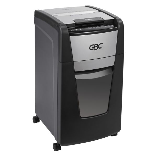 Picture of GBC GBCWSM1757609 300 Sheets AutoFeed Plus Micro Cut Office Shredder&#44; Black
