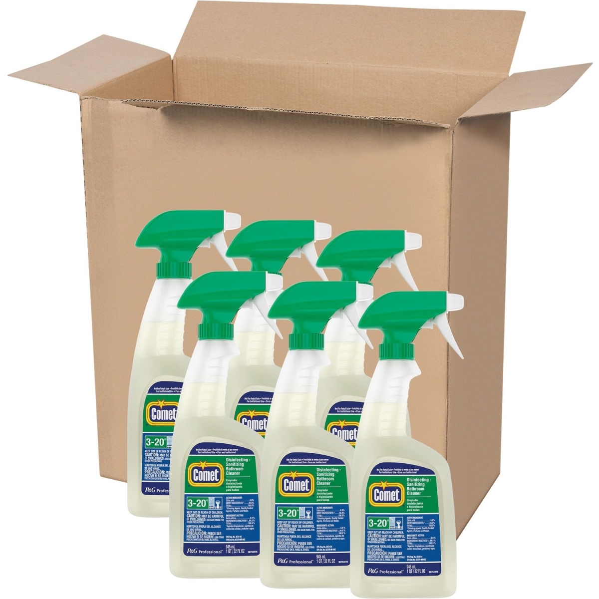 32 fl oz Disinfecting Bath Cleaner, Green - Pack of 6