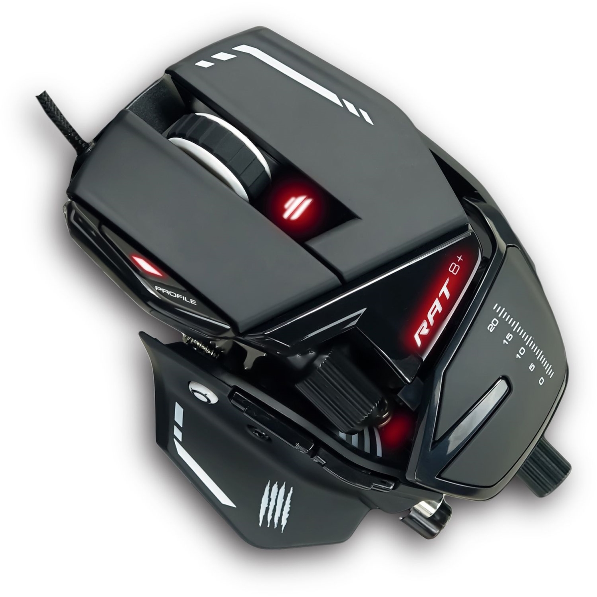 MDCMR05DCAMBL00 The Authentic R.A.T. 8 Plus Optical Gaming Mouse, Black -  Mad Catz