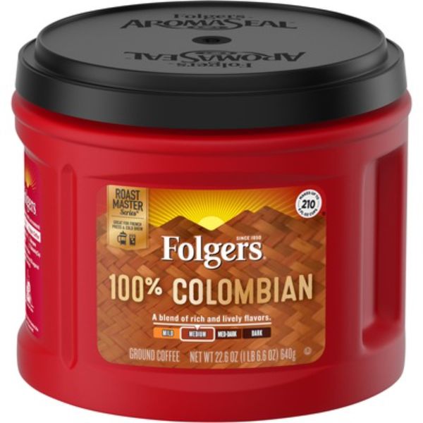 Picture of Folgers FOL30445 22.6 oz Ground 100 Percent Colombian Coffee