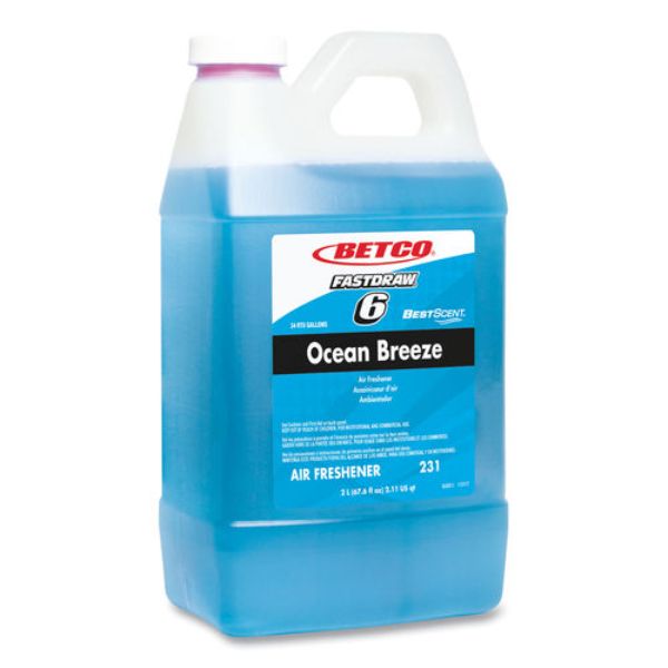 Picture of Betco BET2314700CT 67.6 oz BestScent Ocean Breeze Deodorizer, Turquoise - Pack of 4