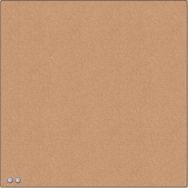 24 x 18 in. Cork Canvas Bulletin Board, Natural & Birch