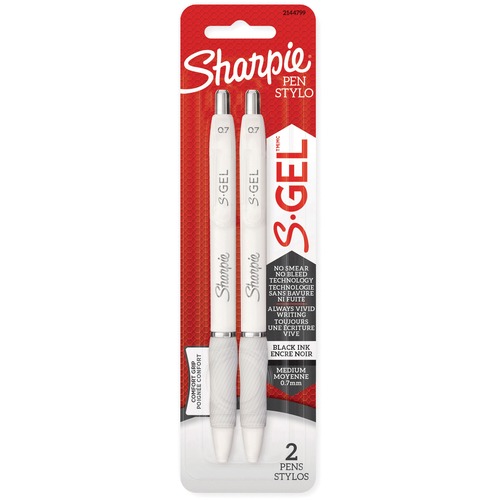 Sharpie  0.7 mm Point Retractable S-Gel Pen, Black - Pack of 2