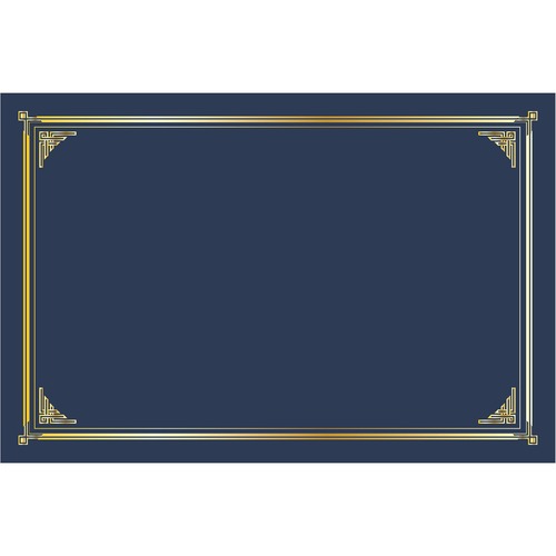 Certificate Holder, Gold Foil & Navy Blue - Pack of 10