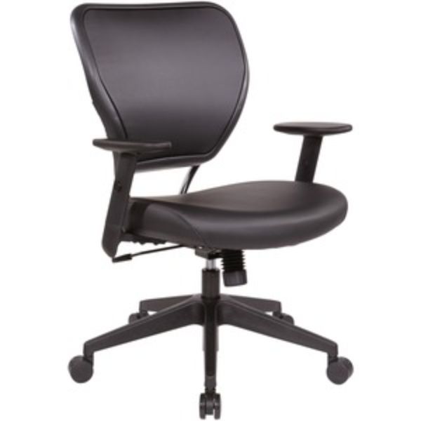 Arm Vinyl Airgrid Seat Managers Chair, Black