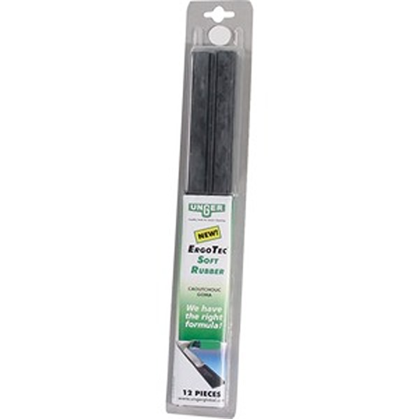 Picture of Unger UNGRT400 Squeegee Rubber Blade, Black - Pack of 12