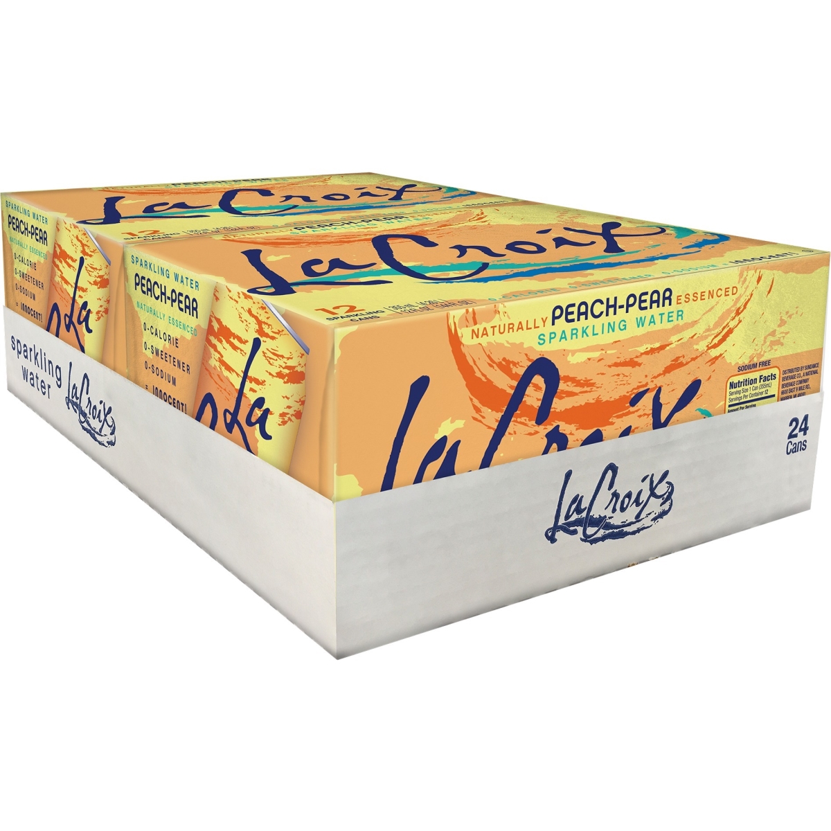 Picture of La Croix Sparkling Water LCX40102 12 oz Peach Pear Sparkling Water - Pack of 12