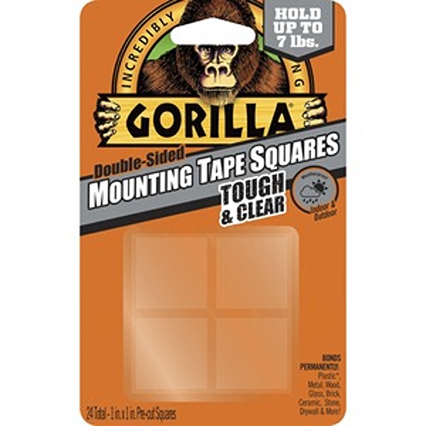 Gorilla GOR6067202 Tough Mounting Square Tape, Clear