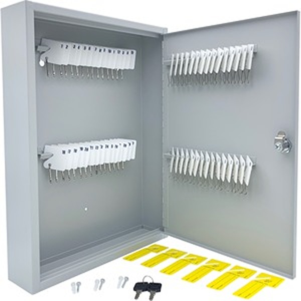 Slotted Heavy Duty Key Cabinet, Grey