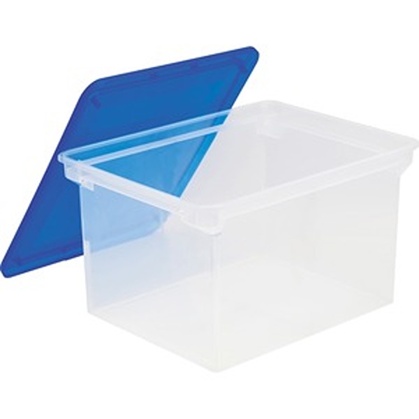 Letter & Legal Plastic File Tote Storage Box, Clear