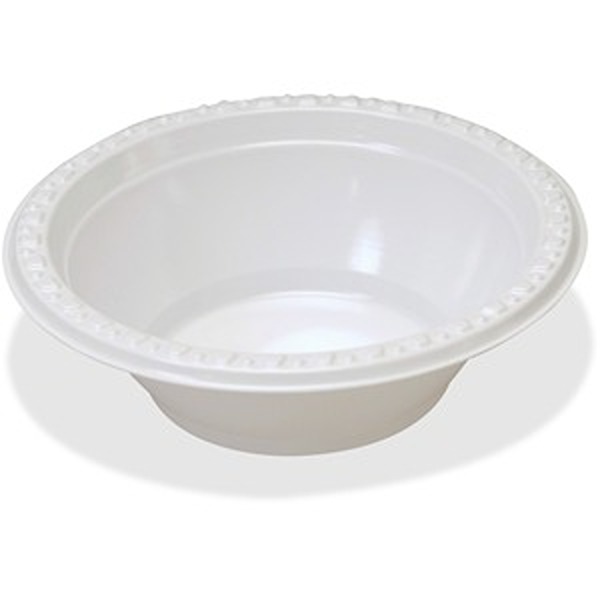 Picture of Tablemate TBL12244WH 12 oz Party Expressions Plastic Bowl, White - Pack of 12
