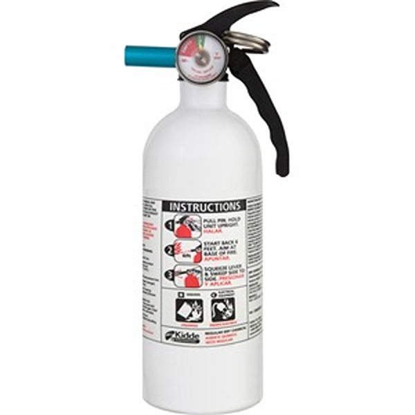 2 lbs 5B-C Fire Auto Fire Extinguisher, White