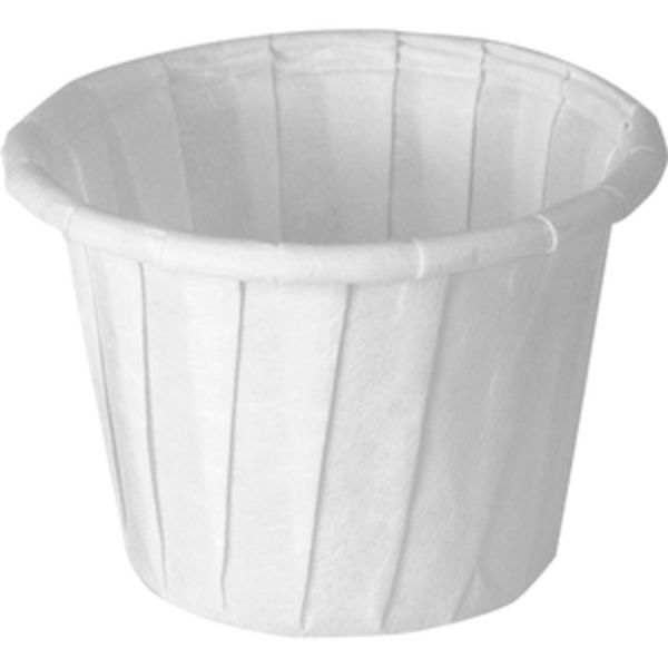 Picture of Solo SCC0752050 0.75 oz Treated Paper Souffle Portion Cups, White - Pack of 20