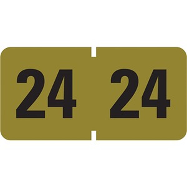 Coded Year Label Roll, Gold