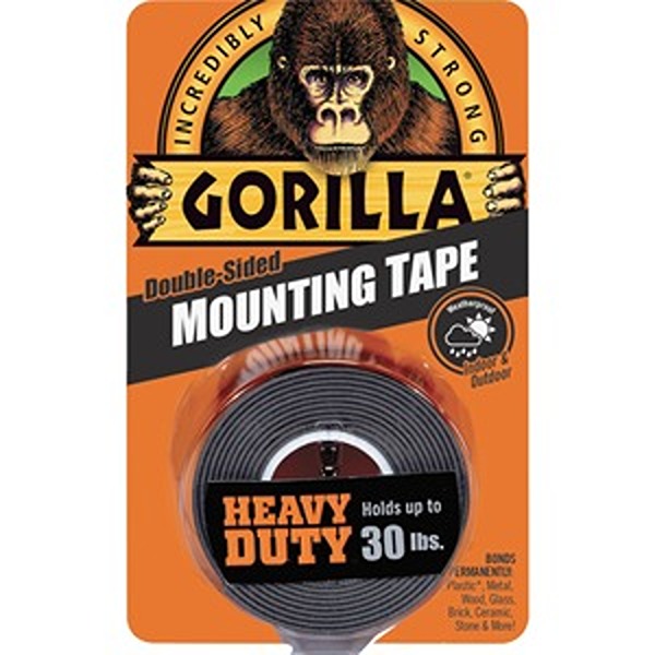 Gorilla GOR6055002 30 lbs Heavy Duty Mounting Tape, Black