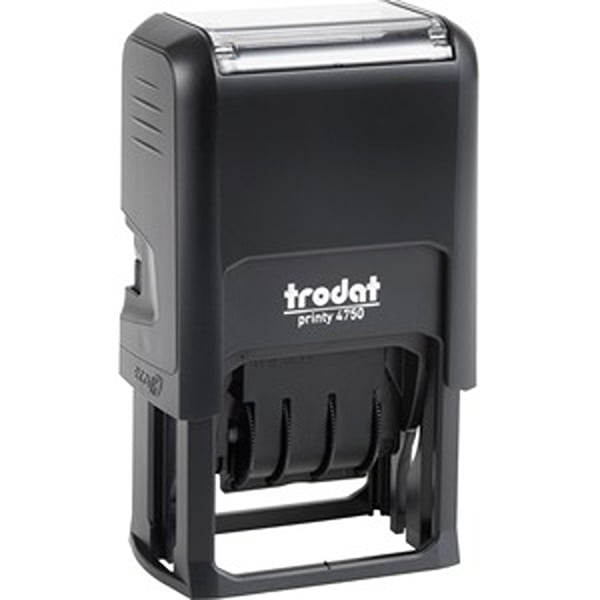 Ecoprinty 5-In-1 Date Stamp, Black & Red
