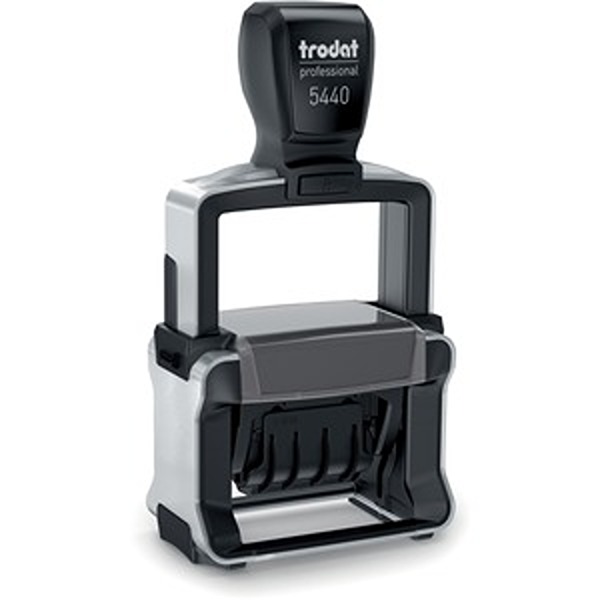 1.5 x 2 in. Professional 5-in-1 Date Stamp, Blue & Red