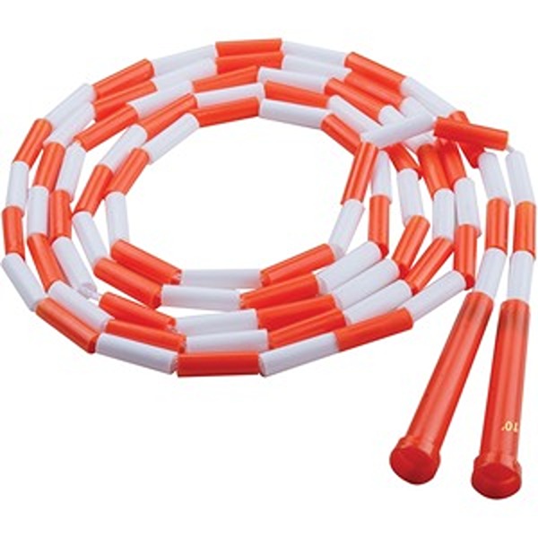 Picture of Champion Sports CSIPR10 Plastic Segmented Jump Rope&#44; White & Orange