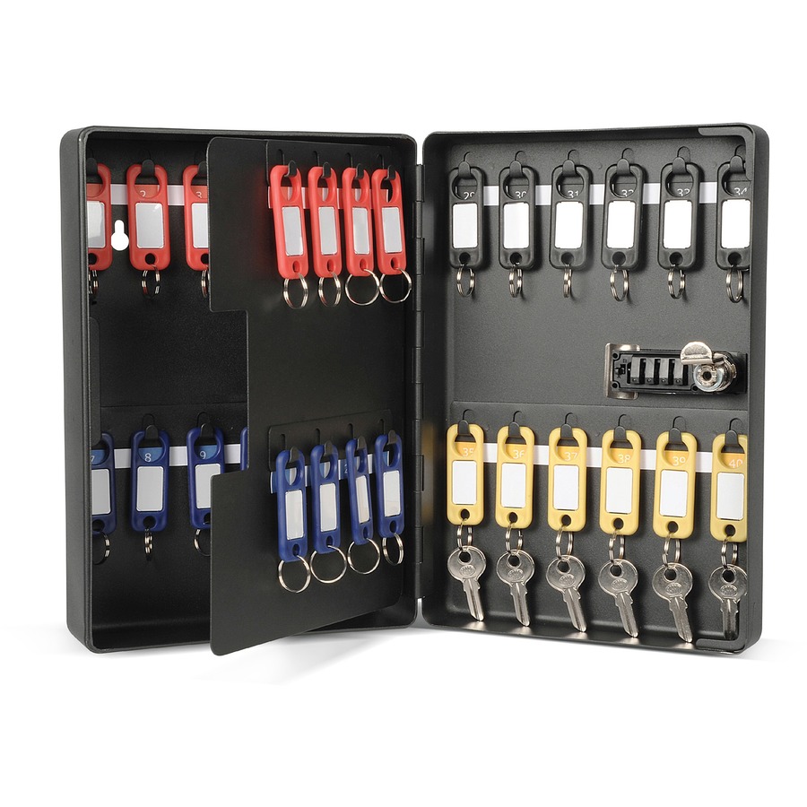 40 Key Combination Key Cabinet, Black
