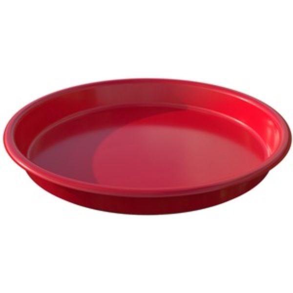 13 in. Kids protective Round Craft Tray, Red