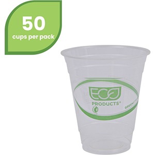 Picture of Eco-Products ECOEPCC12GSA 12 oz PLA Green Stripe Cold Cup