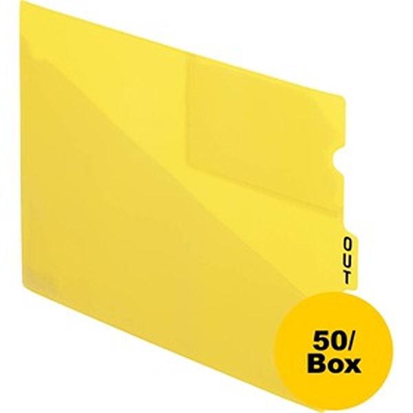 PFX13544 Polypropylene End Tab Out Guide, Yellow - Pack of 50