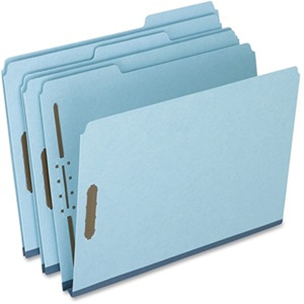 PFXFP213 0.33 Letter 1 & 3 Fastener Position File Folder, Blue - Pack of 25