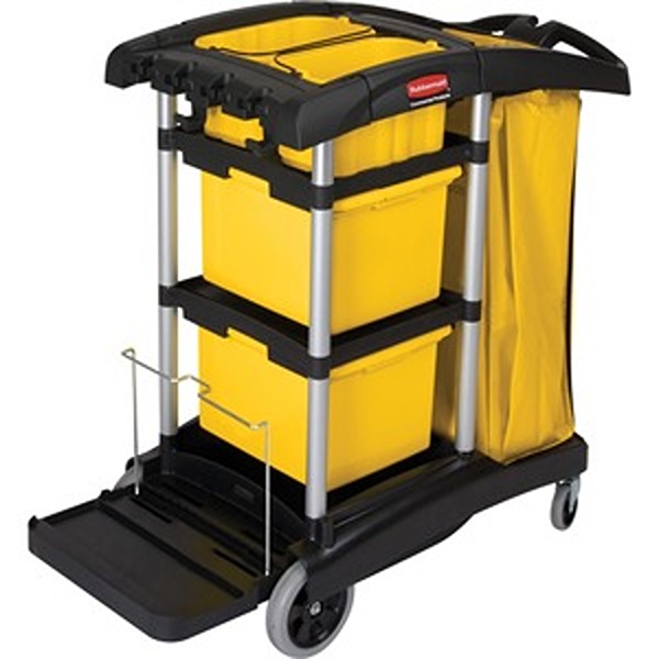 RCP9T73 Janitorial Hygenic Cleaning with Bin Cart -  RUBBERMAID