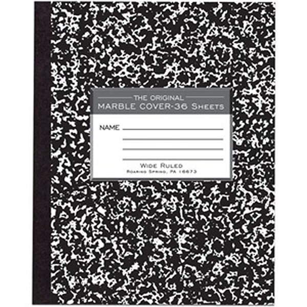 ROA77332 Composition Wide Black Book, 36 Sheet
