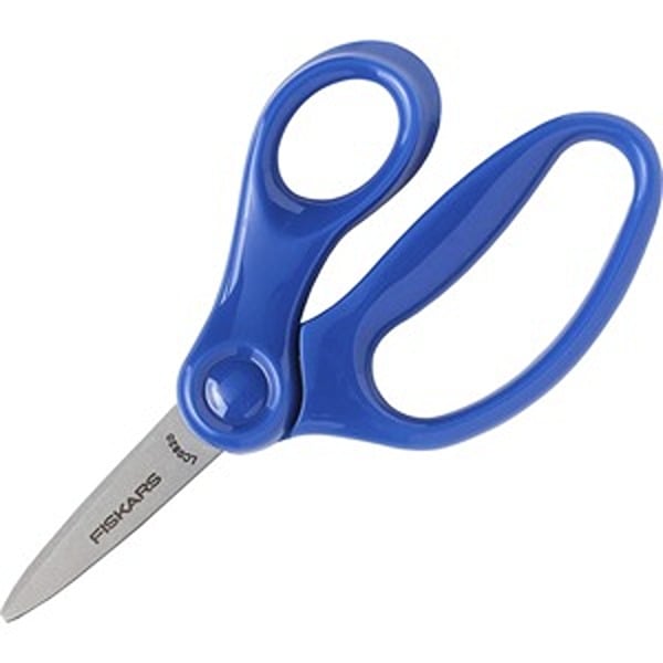 Scissors, f/Children, Safety Edge Blades, Pointed, 5in, Blue