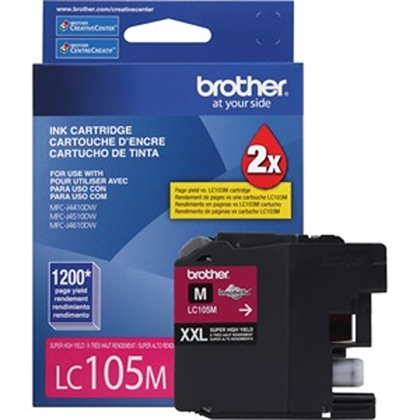 Picture of Brother BRTLC105M Inkjet 1200 Page Magenta Cartridge