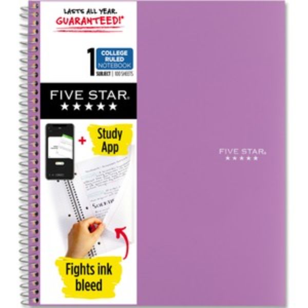 MEA820002CF1 8.5 x 11 in. 1 Subject Wire Bound Notebook, Purple