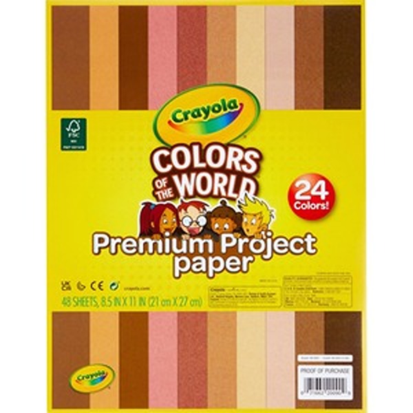 Picture of Crayola CYO990091 Color of the World Construction Paper, Pack of 48