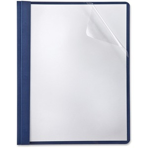 OXF50443 Navy Linen Front  Report Cover - Pack of 5